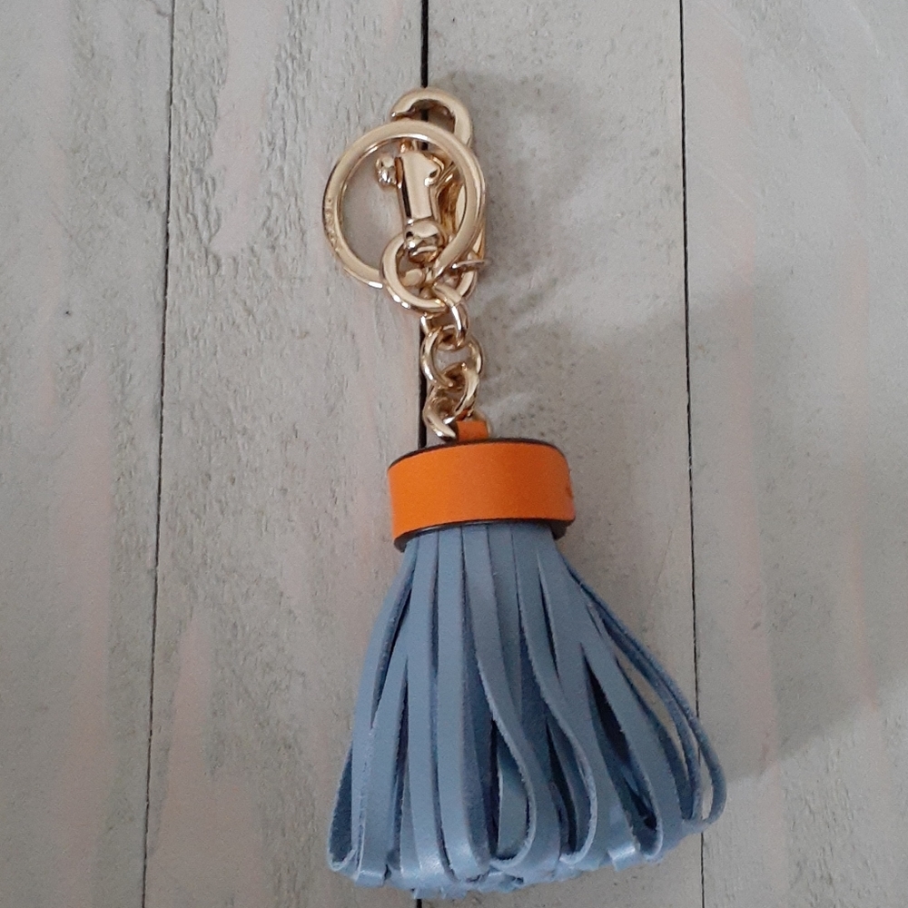 Coach tassel soft blue and orange